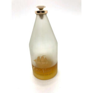 Vintage Shulton OLD SPICE Lime Cologne Splash Frosted Glass 4-3/4 oz Bottle